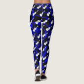 LEGGINGS VIOLON BLANC SUR LA MARINE MUSICNOTES (Dos)