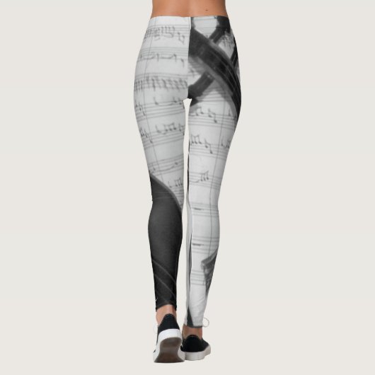 Leggings Violon et manuscrit (Dos)