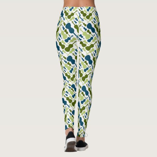 Leggings Violons bleus et verts (Dos)