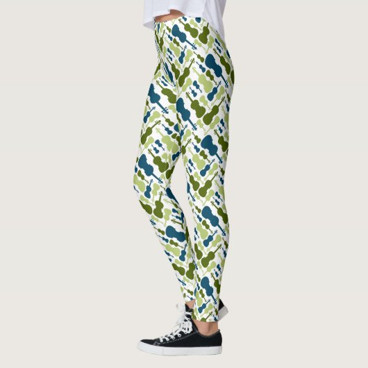 Leggings Violons bleus et verts (Gauche)