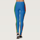 Leggings Visage contemporain artistique vibrant de (Dos)