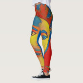 Leggings Visage contemporain artistique vibrant de (Gauche)