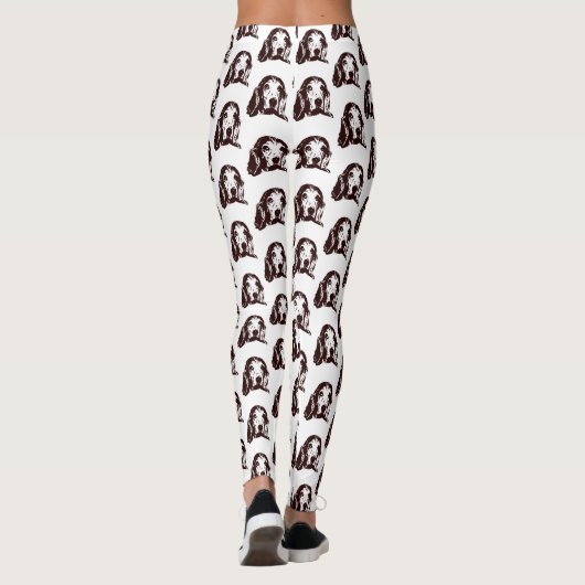 Leggings Visage de Basset Hound (Dos)