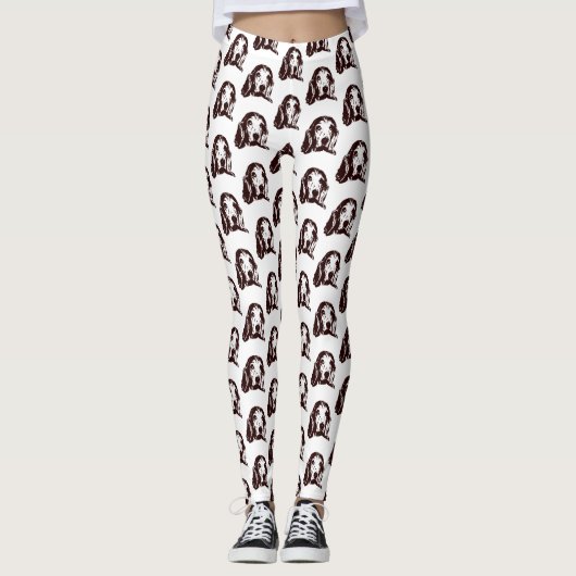 Leggings Visage de Basset Hound (Devant)