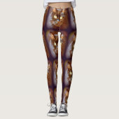 Leggings visage de chat noir (Devant)