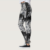 Leggings visage de femme abstrait (Gauche)