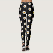 Leggings Visage de smiley de fleur de marguerite (Dos)