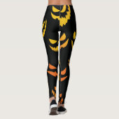 Leggings Visage du Citrouille Jack-o'-lantern (Dos)