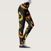 Leggings Visage du Citrouille Jack-o'-lantern (Droite)