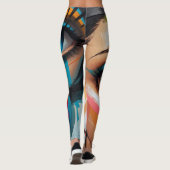 Leggings Visage peint couleur Abstraite (Dos)