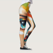Leggings Visage peint couleur Abstraite (Droite)