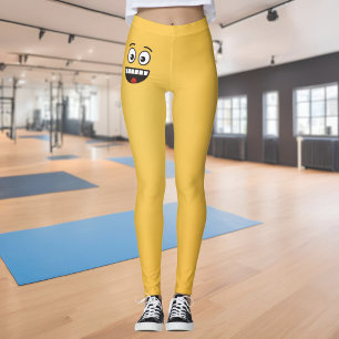 Leggings Visage Souriant Avec Bouche Ouverte