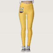 Leggings Visage Souriant Avec Bouche Ouverte (Devant)