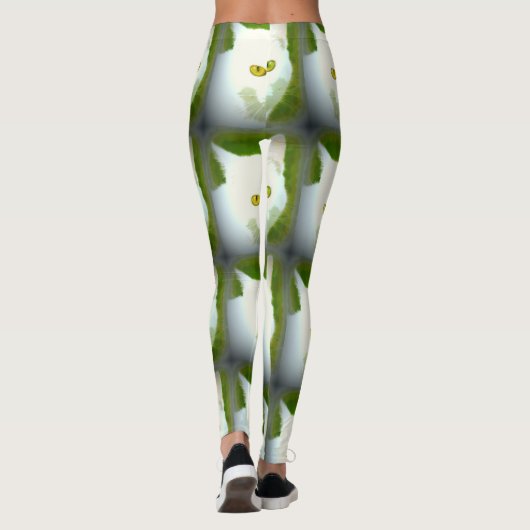 Leggings visages blancs de chat (Dos)