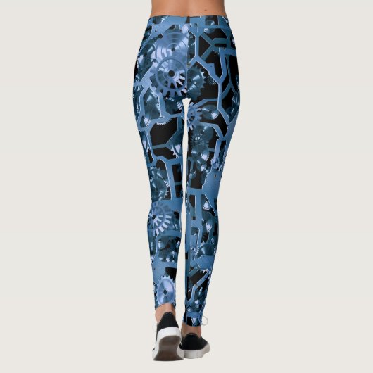 Leggings Vitesses de bleu d'amusement ! (Dos)