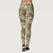 Leggings vitrail cassé - Sepia (Dos)