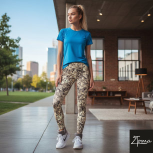 Leggings vitrail cassé - Sepia