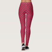Leggings Viva Magenta et points noirs tendance (Dos)
