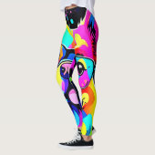 Leggings Vivid Canine Vibes Design (Gauche)