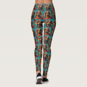 Leggings Vizsla avec Roses de la Saint-Valentin (Dos)