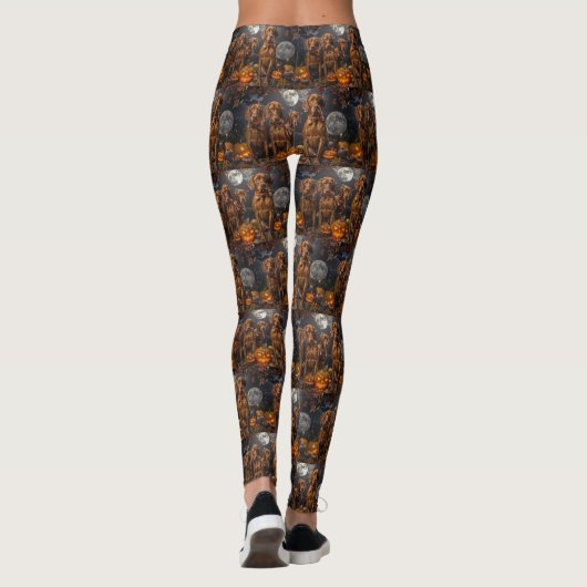 Leggings Vizsla Halloween Éffrayant (Dos)
