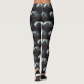 Leggings Vizsla Halloween effrayant (Dos)
