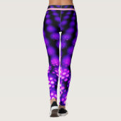 Leggings Voilet violet brillant Abstrait éclatant Éclairage (Dos)