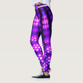 Leggings Voilet violet brillant Abstrait éclatant Éclairage (Gauche)