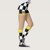 Leggings Voiture de course jaune : Drapeau de contrôleur (Droite)