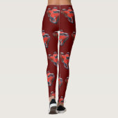 Leggings Voitures Classiques Rouge Et Blanc, (Dos)