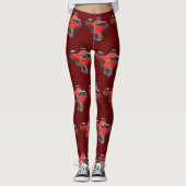 Leggings Voitures Classiques Rouge Et Blanc, (Devant)