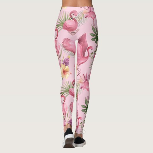 Leggings Vol de Flamants roses roses (Dos)