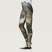 Leggings Volée des oiseaux musicaux peignant des guêtres (Gauche)