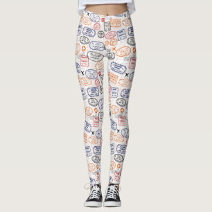 Leggings Vols de passeport destinations du monde du voyageu