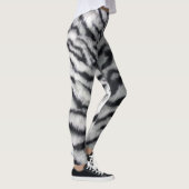 Leggings voor afdrukken in zwart-wit en witte tijg (Rechts)