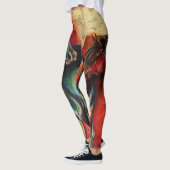 leggings voor "blauwe en groene" kunst (Links)