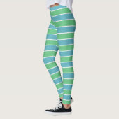 Leggings voor blauwe en groene strepen (Links)