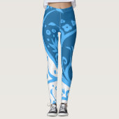 Leggings voor blauwe en witte ventilatoren (Voorkant)