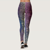 Leggings voor blauwe mousserende fitness (Achterkant)