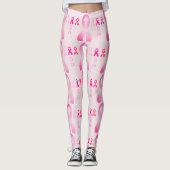 Leggings voor borstkanker roze lintbewustwording (Voorkant)