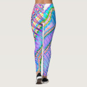 Leggings voor Bright Fractal Pattern (Achterkant)