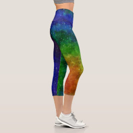 Leggings voor Bright regenbooggalaxy Capri