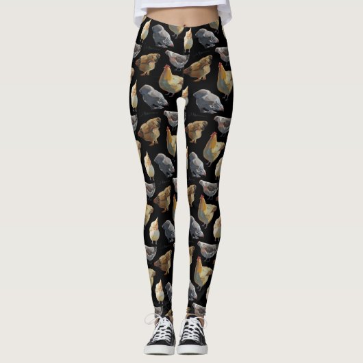 Leggings voor Chicken Print (Voorkant)