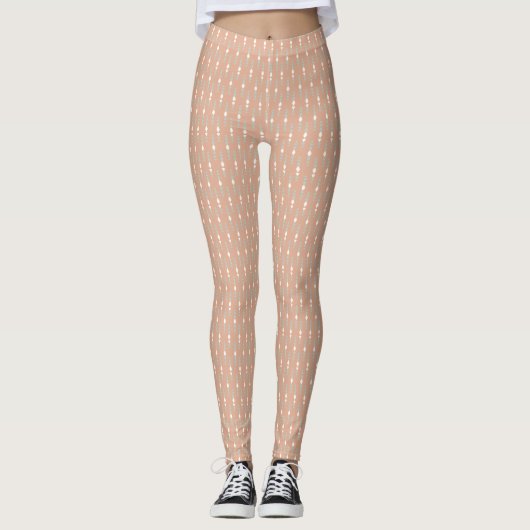 Leggings voor Cream Pattern (Voorkant)