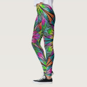 Leggings voor de Mode van Floral Fractal Pop (Links)