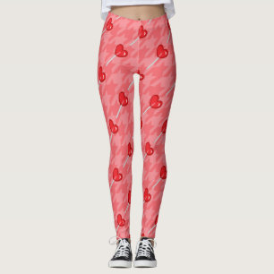 leggings voor de roze harthandbedekking lolly