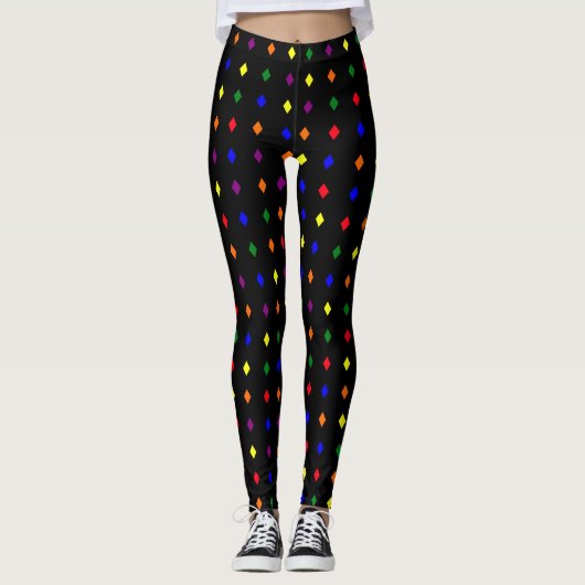 Leggings voor diamantvormig patroon - Pride kleure (Voorkant)