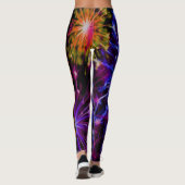 Leggings voor Fireworks Blue en Red Fun en Flashy (Achterkant)