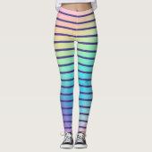 Leggings voor gradiëntstrips voor zachte regenboog (Voorkant)