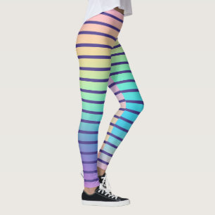 Leggings voor gradiëntstrips voor zachte regenboog